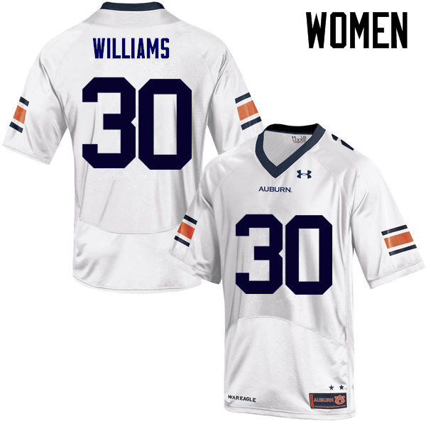 Women Auburn Tigers #30 Tre Williams College Football Jerseys Sale-White - Click Image to Close